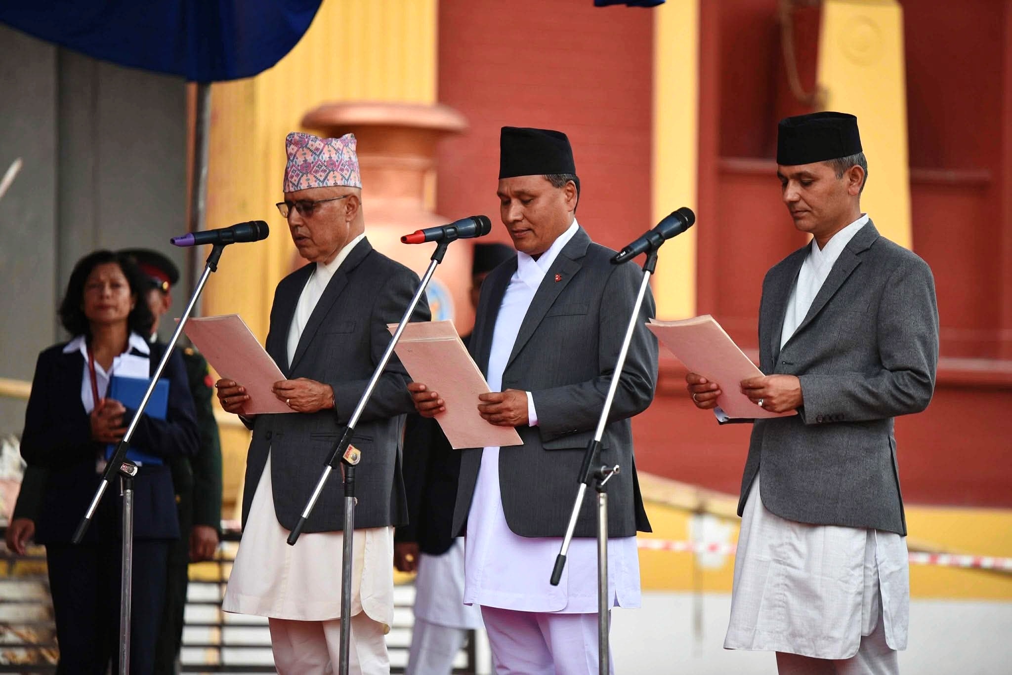 नवनियुक्त अर्थ, ऊर्जा र गृहमन्त्रीले शपथ लिए
