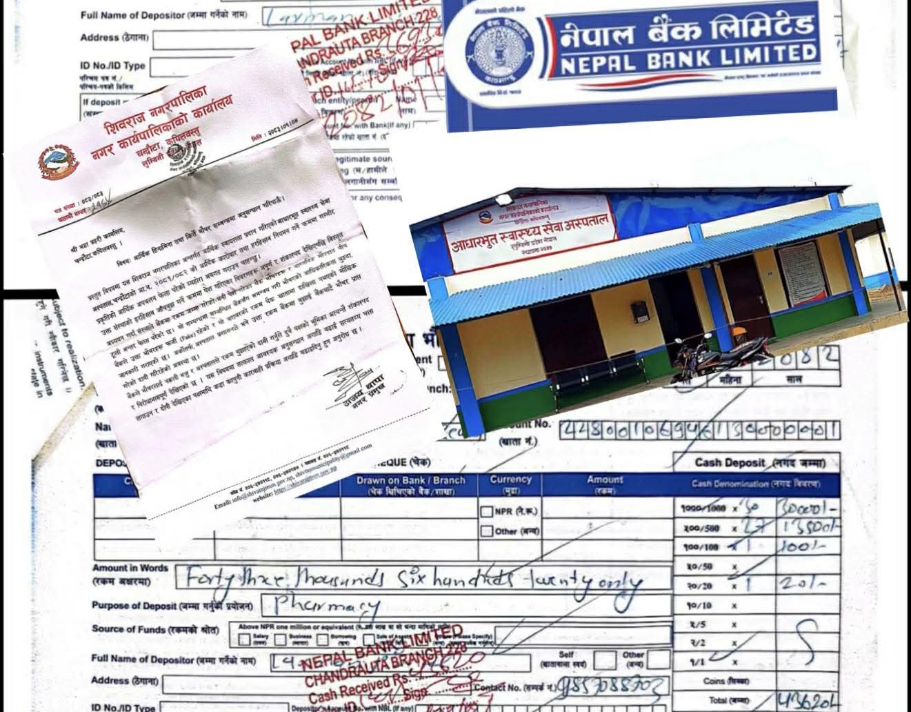 आधारभुत अस्पताल चन्द्रौटाको ३८ लाख अनियमितता आशंका : १२८ वटा भौचर को रकम गायव