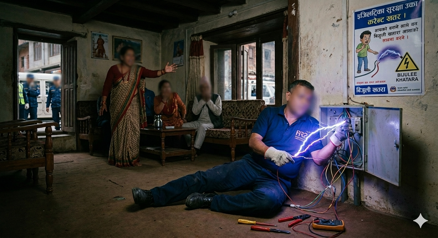 शिवराजमा करेन्ट लागेर  कर्मचारीको मृत्यु