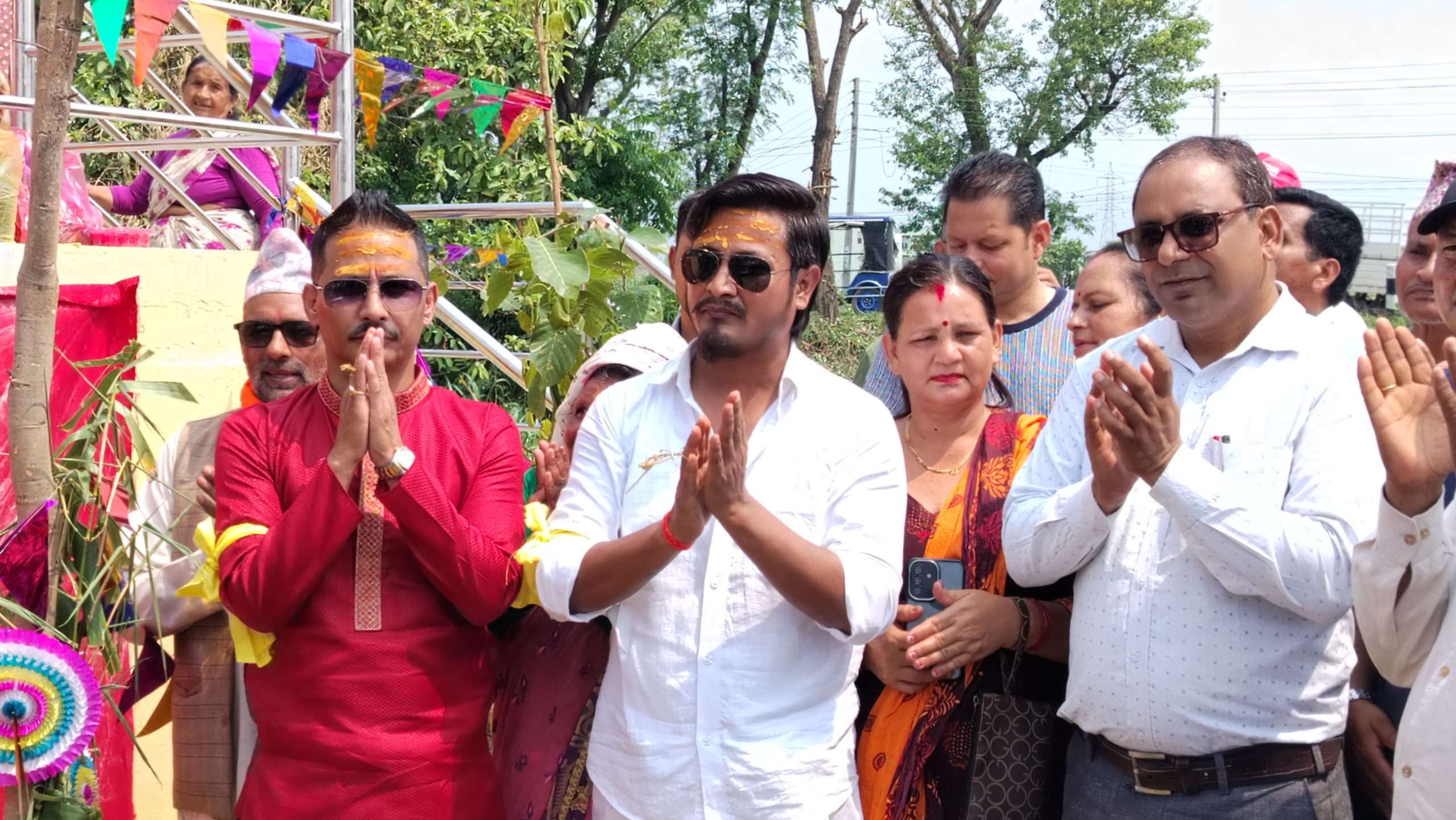 चन्द्रौटामा ३० फिट अग्लो हनुमान मूर्तिको अनावरण, ‘हनुमान चोक’ नामकरण