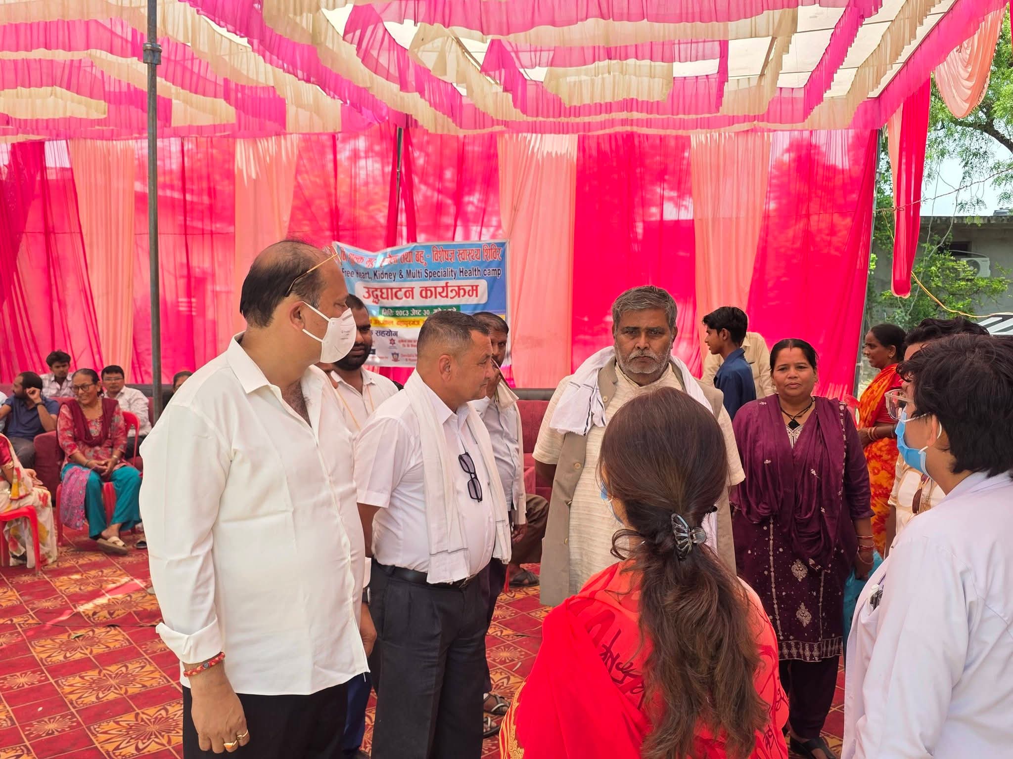 निःशुल्क स्वास्थ्य शिविरको पहिलो दिन १५ सय बढीले सेवा लिए