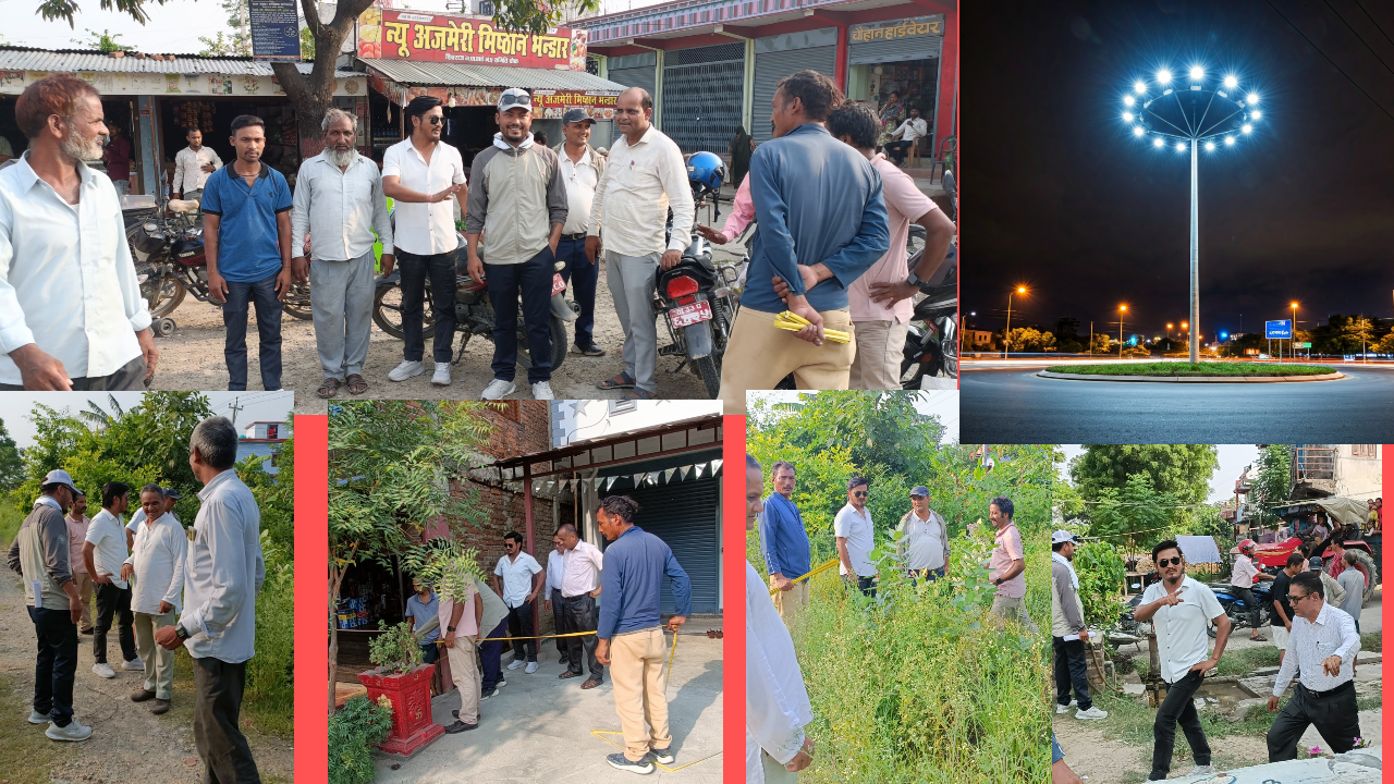 शिवराजका चोक चोकमा हाई मास्ट लाइट जडान